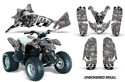 ATV Graphics Kit Quad Decal Wrap For Polaris Predator 90 2003-2007 CHECKERS K S • $129.95