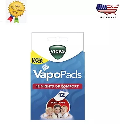 Vicks Soothing Menthol VapoPads For Sinus Or Allergy Relief 12 Pack VSP19-FP • $14.99