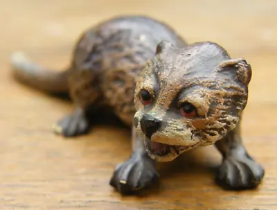 RARE COLD PAINTED AUSTRIAN BRONZE OTTER #b13 • £159