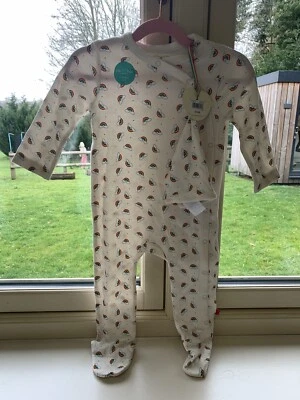 £8 • Buy 🌈Baby Boys Girls Little Bird Rainbow Sleepsuit & Hat Set Outfit 9-12 Months New
