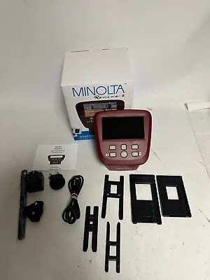MINOLTA Revive 5 Film Slide Scanner 35mm 126 110 Negative Slides Super 8 Red • $89.99