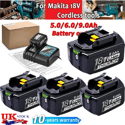 For Makita 18V Battery 5.0Ah For LXT BL1860 BL1830 BL1840 BL1850 BL1815/ Charger • £85.99