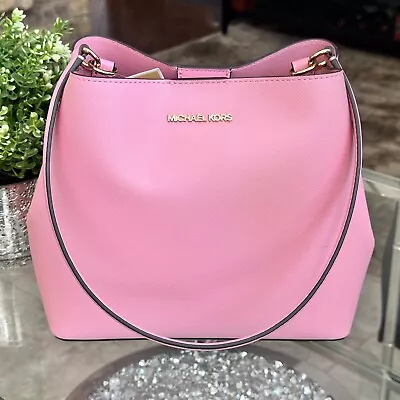 Michael Kors Pratt Medium Bucket Shoulder Bag Carnation Pink • $125.95