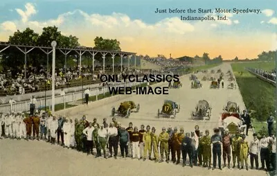 1913 INDY 500 LINE-UP  BEFORE THE START  AUTO RACING ART GRAPHICS 8.5x11 POSTER • $13.17