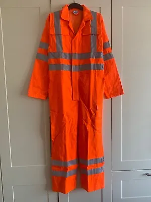 ✅ Portwest Hi Vis Overall Coverall Boiler Suit With Knee Pad Pockets W1480 • £15