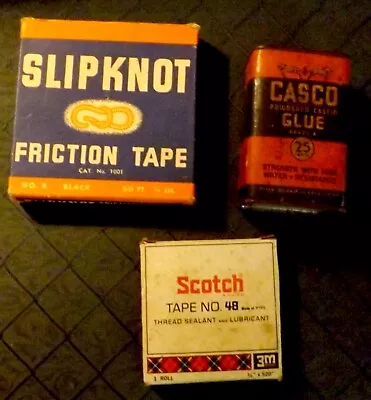 Lot/3 Vintage General StoreMan CaveShop/Slipknot Tape Scotch Tape Casco Glue • $9.99