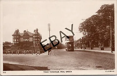 Tram Terminus Peel Green Salford Manchester Rp Real Photo Postcard • £5.99
