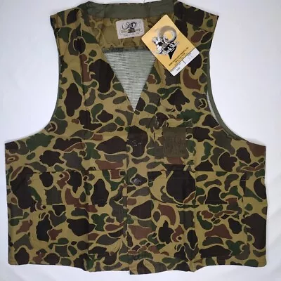 Vintage Black Sheep Camo Vest Mens XL Mesh Back W/ Game Bag Duck Game Hunting • $34