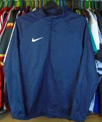 Nike Dark Navy Kagool Pull-over Rain Jacket Coat Top Medium Adult • £17.99
