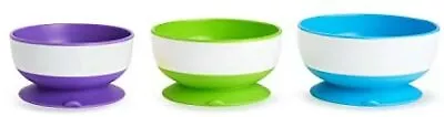 Munchkin Stay Put Suction Bowls With Strong Suction Pack Of 3 • £11.19