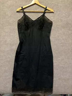 Vintage Gossard Artemis Black Full Slip Size 38 AVE • $17.10