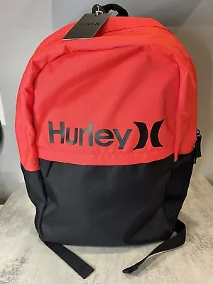 Hurley Backpack Siren Red/Black Unisex Fits 15  Laptop Cup Pouch School READ New • $25.75