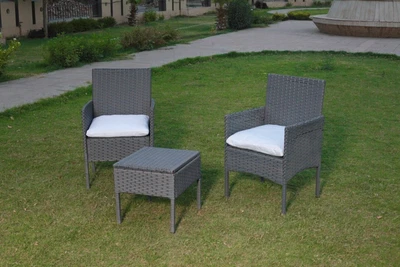 £71.08 • Buy 3 Piece Rattan Garden Furniture Set Bistro Outdoor Chairs Table Patio Wicker Set