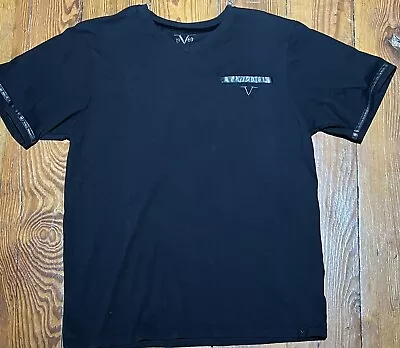 $44.95 • Buy Versace Italia V 1969 Tee Shirt Black Men's Large Pocket Logo Leather Look Trim