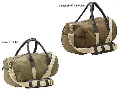 Canvas Duffle Bag Leatherette Carry Shoulder Gym Sport Travel Luggage Tool Bags • £21.84
