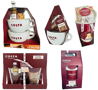 Costa Coffee Gift Set Biscuit Break Set & Gingerbread Latte Duo Cup Set • £10.99