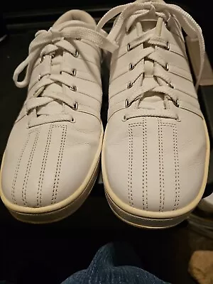 K-SWISS Mens Size 14 Classic White Tennis Shoes Barely Worn • $15