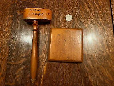 Freemasons Lodge Masonic Gavel And Block (3) Maul Mallet Masons Judge Auction • $99.56