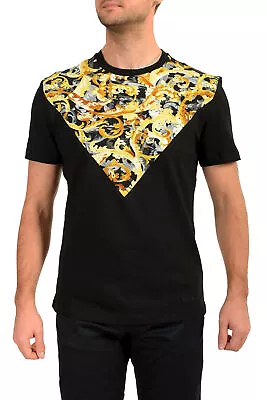 Versace Men's Black Barocco Print Short Sleeve Crewneck Shirt • $219.99