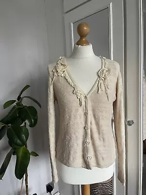 £22 • Buy Out Of Xile Size 2 Silk Ruffle Frilled Long Sleeved 100% Cotton Cardigan