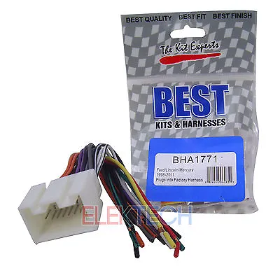 $8.95 • Buy BHA1771 Aftermarket Wire Harness Radio Replacement For Ford Lincoln Mercury