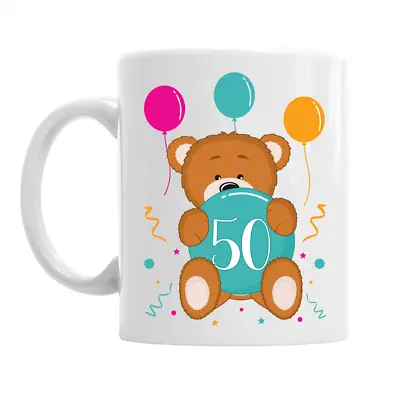 50th Birthday Happy Gift Present Idea Women Ladies Female Lady Keepsake 50 Mug • £9.95
