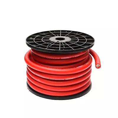 0 GAUGE OFC 65mm² 0 AWG RED POWER CABLE WIRE PER METRE OXYGEN FREE COPPER • £18.99