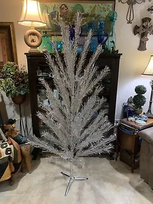 Vintage 4 Ft Aluminum Christmas Tree 52 Branches & Original Box • $275