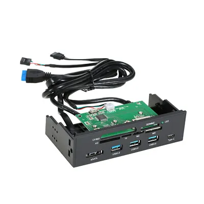 5.25  Media Dashboard PC Front Panel All-in-1 Internal Card Reader USB 3.0 E7C9 • $24.43