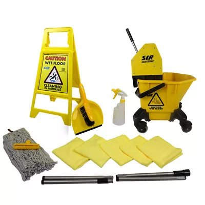 SYR TC20 Mop 20 Litre Bucket Floor Cleaning Starter Kit - Yellow • £83.95