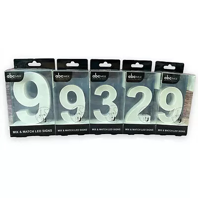 AbcMIX Numbers Arial Font For Mix & Match LED Signs Replacement Number Lot Of 5 • $14.87