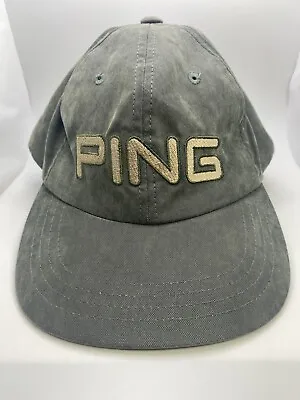 Vintage Ping Golf Club Hat I3 Irons Green Khaki Adjustable StrapBack Cap • $12.75