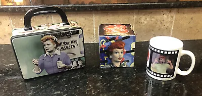 I LOVE LUCY Vitamin/Grape Stomping Lunch Box/tin & Coffee Mug 12oz • $22