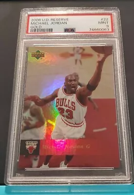 Michael Jordan 2006-07 UD Reserve #22 Gold Holo Foil *Ultra Rare SSP* PSA 9 • $375