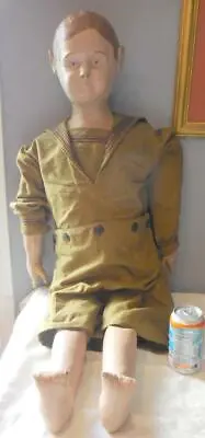 Martha Chase Doll Antique Boy 42 Tall W/original Outfit Oil Cloth Body Comp Head • $1800