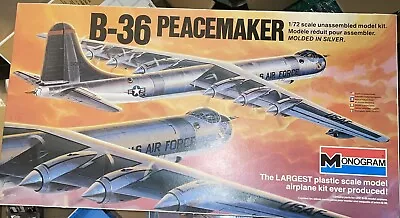 Monogram 1/72 Scale Boeing B-36 Bomber Peacemaker Plastic Model Kit 5707 Vintage • $155