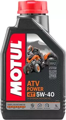 Motul ATV Power Synthetic Engine Oil 4T 5W-40 1 Liter • $23.39