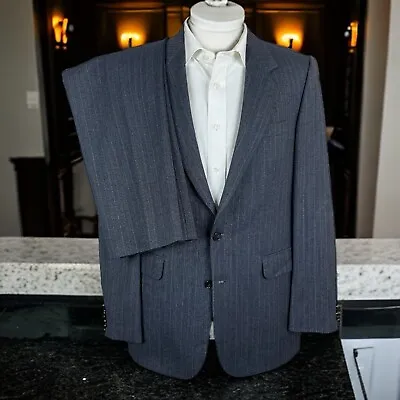 Mancillas International 2 Piece Suit Mens 40R 32x30 Striped Gray Vintage • $100