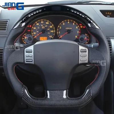 Real Carbon Fiber Perforated LED Steering Wheel For 04-07 Infiniti G35 FX35 • $599