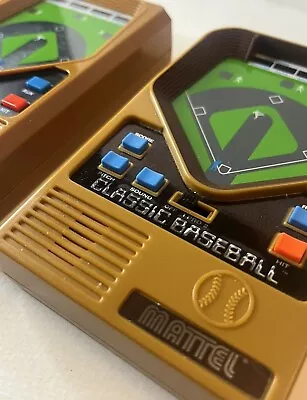 Two Mattel Classic Baseball Handheld Electronic Games - 2001 • $14.99