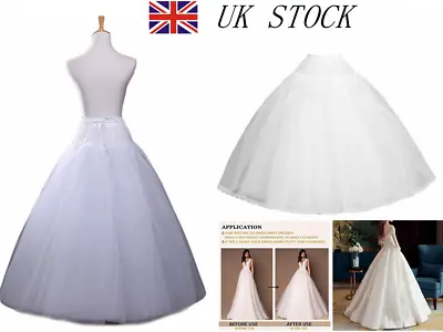 New 3 Or 8 Layers Tulle No Hoop Wedding Dress Petticoat Underskirt Crinoline H1 • £12.76
