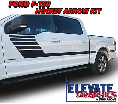 Fits Ford F150 Side Hockey Arrow Stripes Vinyl Graphics 3M Decal Stickers 09-20 • $78.95