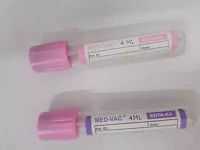 Med Vac Vacutainer K2 EDTA 4 ML 400 Tubes Free Ship Exp. April 2023 • $129