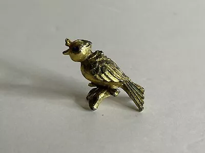 Gold Bird Vintage Figurine- Tiny Molded Statuette/ Sculpture • $2