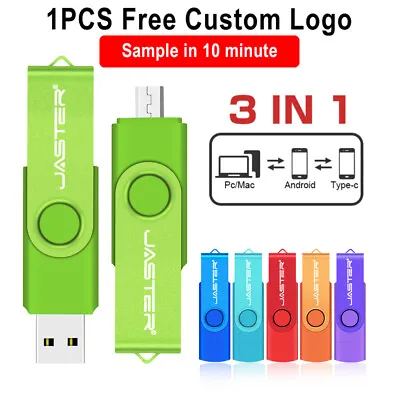 Free Logo OTG Micro USB 3.0 Flash Drive High Speed Pen Drive 64G Memory Stick 8G • $6.25