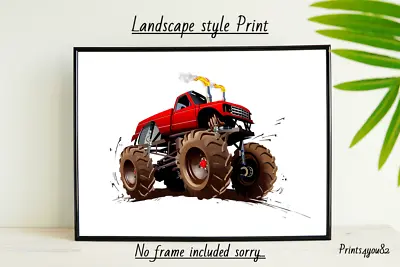 Monster Truck A4 Print Poster Picture Unframed Wall Art Home Decor Gift New • $5.04