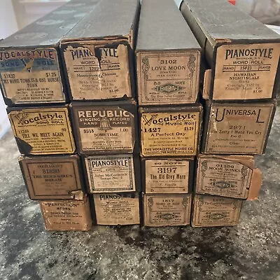 PIANO PLAYER MUSIC ROLLS LOT OF 16 Variety SEE DESCRIPTION • $4
