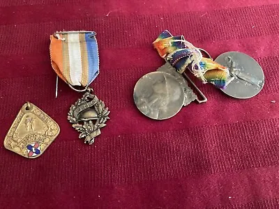 $149.99 • Buy RARE ANCIENT WW1 LOT French Military Medals : STUNNING AS WAS FOUND - 1914-1918 