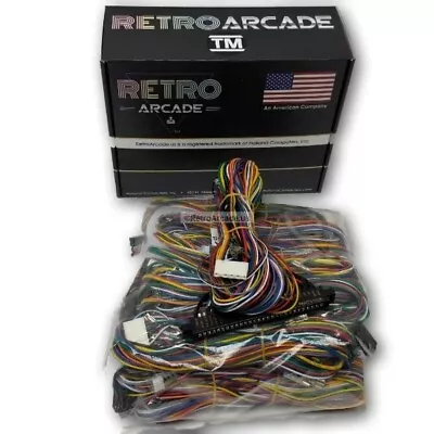 JAMMA Mame Cabinet Wiring Harness Loom Multicade Arcade Game PCB Cable 10 Pack • $74.95