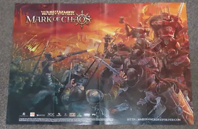 Games Workshop Warhammer Mark Of Chaos Limited Edition A2 Poster New Fantasy OOP • £39.99